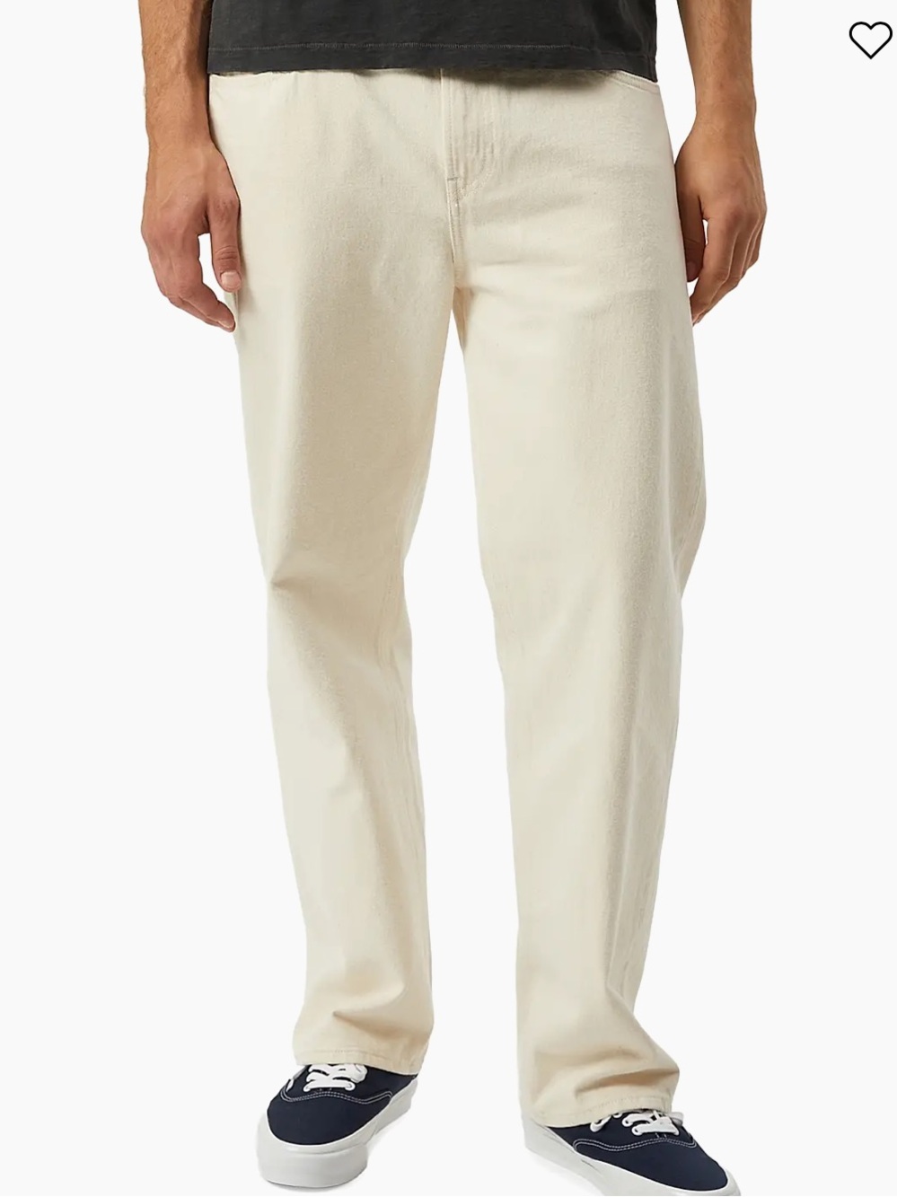 Relaxed Fit Men's Jeans in Natural Cream